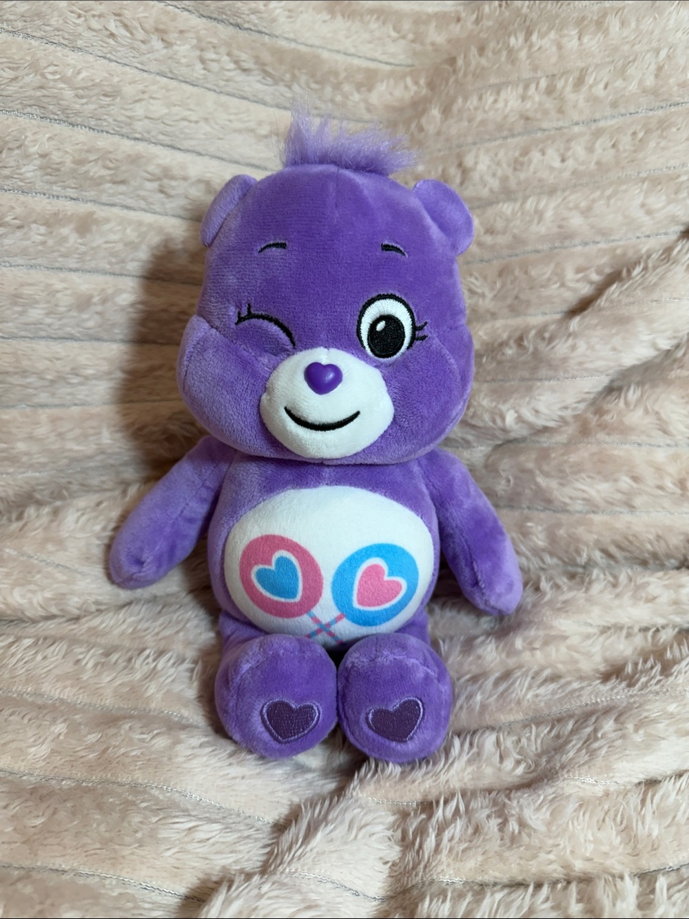 Care Bears Purple Winking Heart-Belly Plush Toy